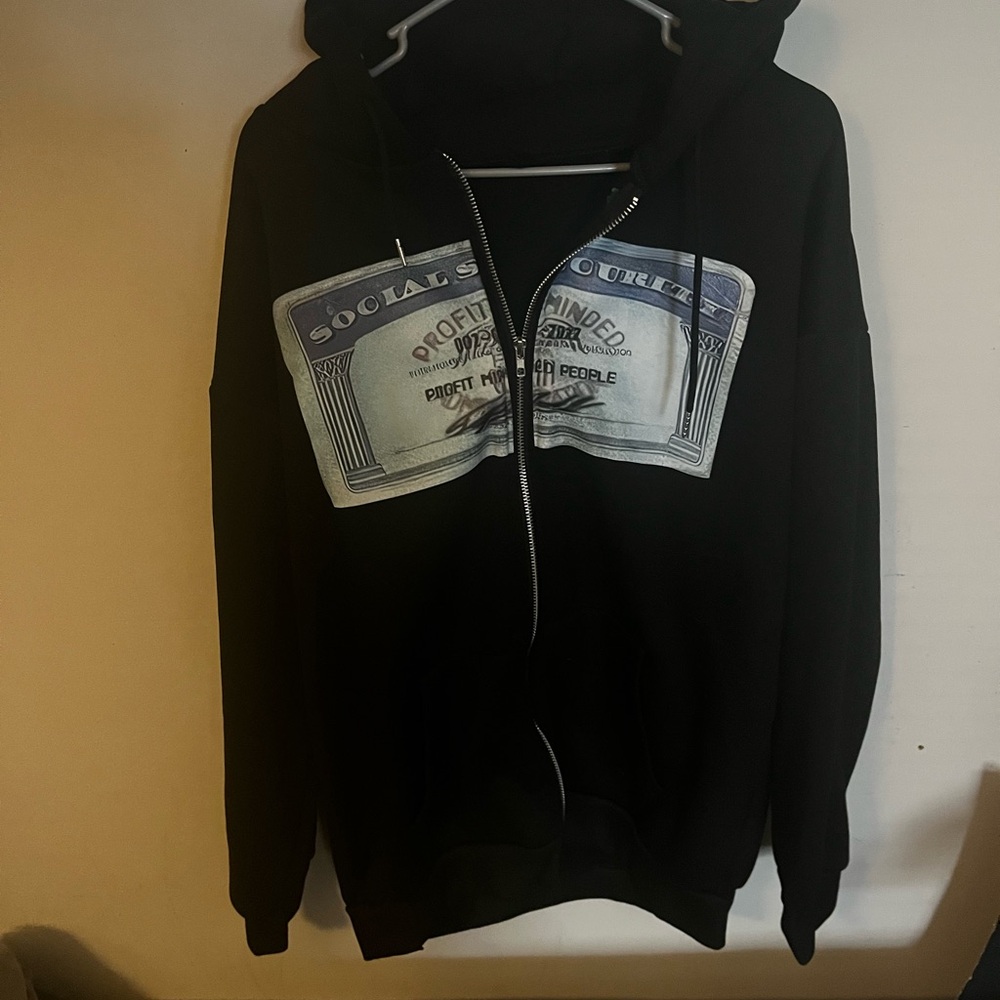 Black Graphic Men's Sweater